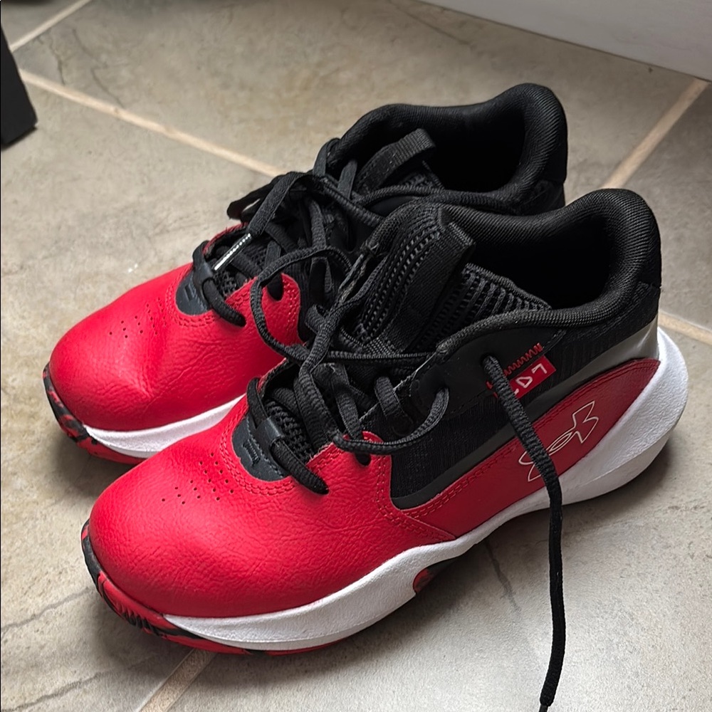 Under Armour Red and Black Performance Sneakers